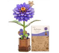 Blumuze 3D Wooden Puzzles, Wooden Flower Bouquet for Adults,3D Jigsaw Puzzle Flowers Gifts for Women Mum Friend on Her Birthday, Christmas, Valentine's Day, Mother's Day, Wedding (Dahlia)