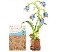 Blumuze 3D Wooden Puzzles, Wooden Flower Bouquet for Adults,3D Jigsaw Puzzle Flowers Gifts for Women Mum Friend on Her Birthday, Christmas, Valentine's Day, Mother's Day, Wedding (Lily of the valley)