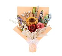 Blumuze 3D Wooden Puzzles, Wooden Flower Bouquet for Adults,3D Jigsaw Puzzle Flowers Gifts for Women Mum Friend on Her Birthday, Christmas, Valentine's Day, Mother's Day, Wedding (Flower Bouquet)