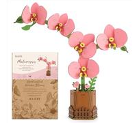 Blumuze 3D Wooden Puzzles, Wooden Flower Bouquet for Adults,3D Jigsaw Puzzle Flowers Gifts for Women Mum Friend on Her Birthday, Christmas, Valentine's Day, Mother's Day, Wedding (Phalaenopsis)