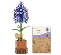 Blumuze 3D Wooden Puzzles, Wooden Flower Bouquet for Adults,3D Jigsaw Puzzle Flowers Gifts for Women Mum Friend on Her Birthday, Christmas, Valentine's Day, Mother's Day, Wedding (Lilac)