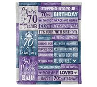 Blumuze 70th Birthday Gifts for Women, Personalised Fleece Blanket 1955 Gift for Her, 50 Year Old Presents for Women Mum Sister Friend, 50th Birthday Presents