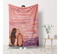 Blumuze for Women, Personalised Fleece Blanket Gifts for Her, Friendship Gifts for Girls, Bestie, Birthday Wedding Anniversary for Friend 152 x 127CM