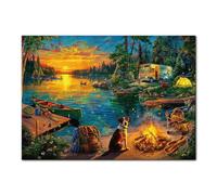 Blumuze Jigsaw Puzzle for Adults 1000 Piece,70 x 50 cm Jigsaws 1000 pieces for Adults for Decoration,1000 piece Puzzle Gifts for Friend Family on her Birthday (Campfire Homecoming)
