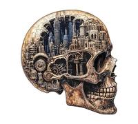 Blumuze Wooden Puzzle, Skull City Wooden Jigsaw Puzzles For Adults, Unique Shaped Animal Wood Puzzles For Adults Kids With Wood Gift Box 250pcs-L-34 * 31.3cm