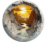 Blumuze Wooden Puzzles, 3D Vision Inside the Cave 1 Wooden Jigsaw Puzzles for Adults, Unique Shaped Animal Wood Puzzle for Adults 14+ with Wood Gift Box 100pcs-S-21.5 * 21.5cm