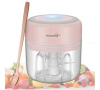 BlumWay 2 Pieces Mini Onion Cutter, Electric Kitchen Chopper Multi Chopper with USB Rechargeable Garlic Cutter for Baby Food, Meat, Garlic, Fruit, 250 & 100ml