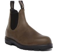 Blundstone 2052 Unisex Pull On Leather Chelsea Boot In Dark Green Size UK 3 - 12