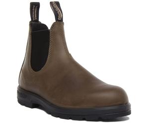 Blundstone 2052 Unisex Pull On Leather Chelsea Boot In Dark Green Size UK 3 - 12