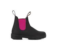 Blundstone 2208 Ladies Classic Chelsea Black Fuschia Leather Ankle Pull On Boot