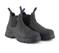 Blundstone Unisex #910 Black Steel Toe Chelsea Boot - Size UK 7