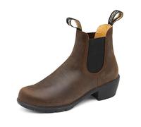 Blundstone Chelsea Heel Womens Antique Brown Boots Leather - Size UK 6.5