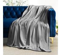 blunique Fleece Blanket Solid Lightweight Flannel Blankets Fuzzy Cozy Soft, Twin XL 66x90 inches, Grey