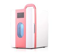 BLUNOA 10 L Mini Fridge With Window Portable Small Refrigerator With Cooling And Warming Quiet Travel Compact Box Freezer For Cars, Homes, Offices, And Dorms AC/DC Powered (Color : White)