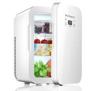 BLUNOA 10L Portable Mini Fridge Cosmetic Refrigerator Dual-Core Digital Display Car Refrigerator With Temperature Control Food Heating & Cooling Cooler For Car/Camping/Travel