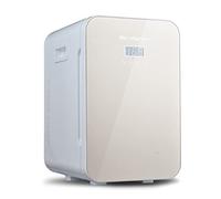 BLUNOA 22L Mini Fridge Drinks Cooler Beer Refrigerator With Cooling And Heat Function Dual-Core Refrigeration With LED Display For Cars, Homes, Offices, And Dorms AC/DC (Color : Gold)