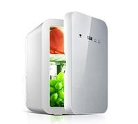 BLUNOA 8L Mini Fridge Small Skincare Refrigerator Digital Display Portable Beer Drinks Fridge With Temperature Control Food Heater & Beverage Cooler For Car/Camping/Travel (Color : Silver)