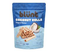 Blunt Coconut Crispy Rolls Original Flavour 100g - Premium Vegan Snacks, Light and Crispy Coconut Sweets for Adults and Kids, Delicious Plant-Based Treat for Snacking and Sharing