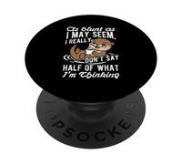 Blunt, I Don't Say Half Of What I Think Humorous Otter PopSockets Adhesive PopGrip