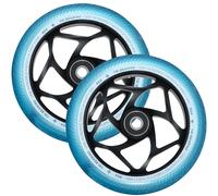 BLUNT Scooters - 120mm Tri Bearing Wheel - Black/Teal | Pair