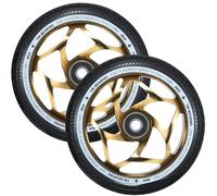 BLUNT Scooters - 120mm Tri Bearing Wheel - Gold/Black | Pair