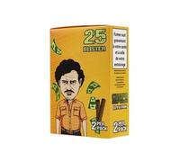 Blunts Box, 25 Packs of 2, Smooth Paper, Compact Size 20 x 2.5 x 8 cm, Unique Graphic Design, for Rolling Cigarettes (Orange)