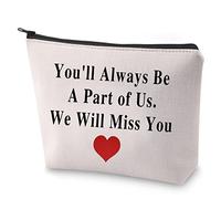 BLUPARK Coworker Leaving Gift Going Away Cosmetic Bag You'll Always Be A Part of Us Makeup Organizer Pouch for MAnager Friend Retirement Gift, Always Be A Part of Us