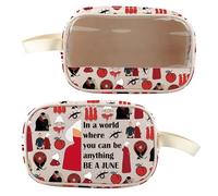 BLUPARK Feminist Inspired Makeup Bag Be A June Clear Cosmetic Bag Red Cloak Makeup Bag Gift for Her, Be a June, Retro