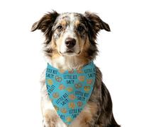 BLUPARK Salty Pretzel Pattern Dog Bandana Snack Pet Triangle Scarf Funny Oktoberfest Accessory for Dogs (Little Bit Salty)