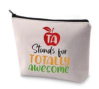BLUPARK Teacher Assistant Gift Thank You Teacher Gift TA Stands for Totally Awesome Makeup Bag Back To School Gift, TA Stands For Totally Awesome,