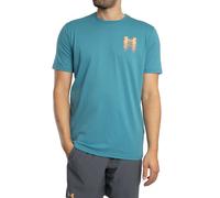 Blur Logo Back Graphic Loose T-Shirt Green/Blue 3XL