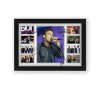Blur Rock band Signed Poster Print - Limited Edition Autograph Fan Gift - Collectible Memorabilia Merchandise (Framed A4 (30x21cm))
