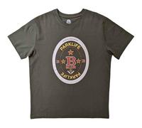 Blur T Shirt Parklife Beermat Band Logo Official Mens Green S