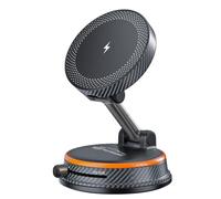 Bluradio Vacuum Magnetic Car Phone Holder Mount, Strong Suction Cup Phone Mount for Car Dashboard and Windshield, 1080° Adjustable Foldable Magnetic Cell Phone Holder for iPhone and Android