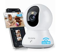 blurams 4K Pet Camera, 8MP Indoor Home Security Camera, 360° Pan Tilt Rotation, AI Smart Detection, One-Touch Call, Two-Way Audio, Colour Night Vision, Baby Monitor, 2.4G/5G WiFi, Works with Alexa