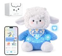 blurams Baamy AI Interactive Plush Toy, Cute Lamb Stuffed Toy for Kids, Real-Time Voice Chat, Conversation Memory & Voice Response, Soft Safe Gift for Boys & Girls, for 3+ years old