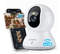 blurams Pet Camera 2.5K, Indoor Security Camera 4MP, 360° Pan Tilt Rotation, AI Smart Detection, One-Touch Call, Two-Way Audio, Colour Night Vision, Baby Monitor, 2.4G/5G WiFi (Pure White-4MP)