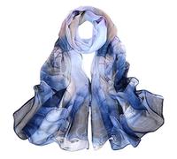 BLURBE Chiffon Scarf Women - Ladies Scarves Lightweight Floral Print Chiffon Scarfs Shawls and Wraps for Womens Spring Autumn