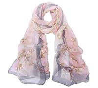 BLURBE Chiffon Scarf Women - Ladies Scarves Lightweight Floral Print Chiffon Scarfs Shawls and Wraps for Womens Spring Autumn