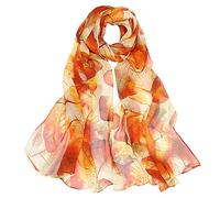 BLURBE Chiffon Scarf Women - Ladies Scarves Lightweight Floral Print Chiffon Scarfs Shawls and Wraps for Womens Spring Autumn