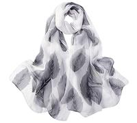 BLURBE Chiffon Scarf Women - Ladies Scarves Lightweight Floral Print Chiffon Scarfs Shawls and Wraps for Womens Spring Autumn