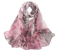 BLURBE Chiffon Scarf Women - Ladies Scarves Lightweight Floral Print Chiffon Scarfs Shawls and Wraps for Womens Spring Autumn