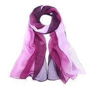 BLURBE Chiffon Scarfs for Women Lightweight - Ladies scarves, Ombre Chiffon Scarfs Lightweight Soft Shawl Wrap Fashion Elegant Scarves for Women Best Gifts UK 63"×20"