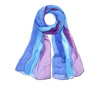 BLURBE Chiffon Scarfs for Women Lightweight - Ladies scarves, Ombre Chiffon Scarfs Lightweight Soft Shawl Wrap Fashion Elegant Scarves for Women Best Gifts UK 63"×20"