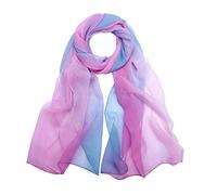 BLURBE Chiffon Scarfs for Women Lightweight - Ladies scarves, Ombre Chiffon Scarfs Lightweight Soft Shawl Wrap Fashion Elegant Scarves for Women Best Gifts UK 63"×20"