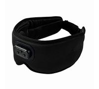 Bluripp Sleep Headphone, 3D Eye Mask with 20 White Noises and Bluetooth Music, Ultra-Thin Stereo Speakers, Adjustable Size, Washable Design, 15H Playtime, Auto-Off Timer, Black