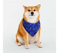 Blurred Star Snow Christmas Pattern Dog Bandanas, Comfortable Cotton Triangle Bibs Scarfs for Dogs Or Cats, Cute Pet Kerchief for Small Medium Large Dogs-Small