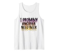 Blurred Vision I Probably A Need Beer Drinking Father's Day Tank Top