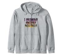Blurred Vision I Probably A Need Beer Drinking Father's Day Zip Hoodie