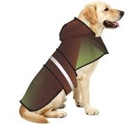 Blurry Blue Waterproof Dog Raincoat And Rain Jacket With Hood, Reflective Strips And Adjustable Belly Strap, Fits Small To Large Dogs